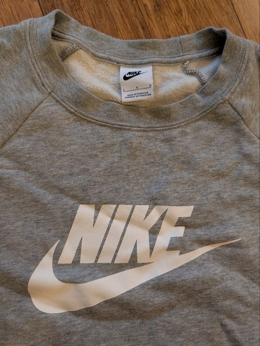 Nike Grey Crewneck Sweatshirt with White Swoosh